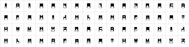 Metallic Sharp Inverted Regular  glyph index