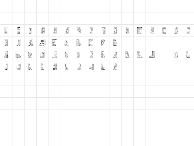 LSTiffany1 Regular  glyph index