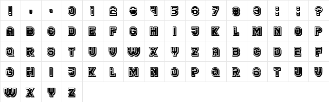 Network Regular  glyph index