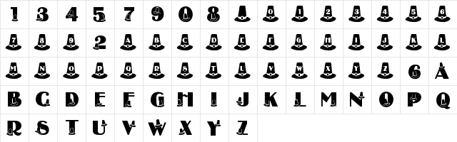 New Regular  glyph index