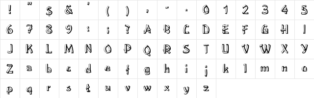 60 Regular  glyph index
