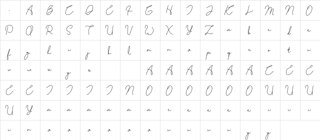 Paris Regular  glyph index