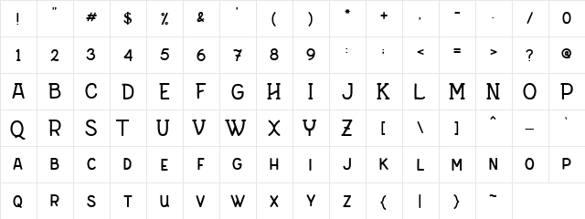 Merfolk Typeface Demo Regular  glyph index