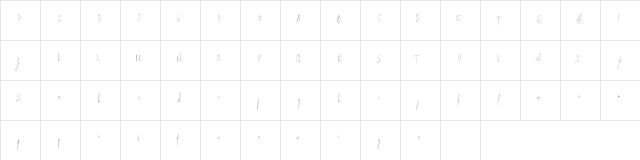 La Angelina Regular  glyph index