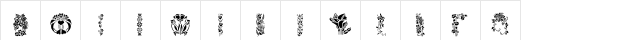 Flowers4 Regular  glyph index