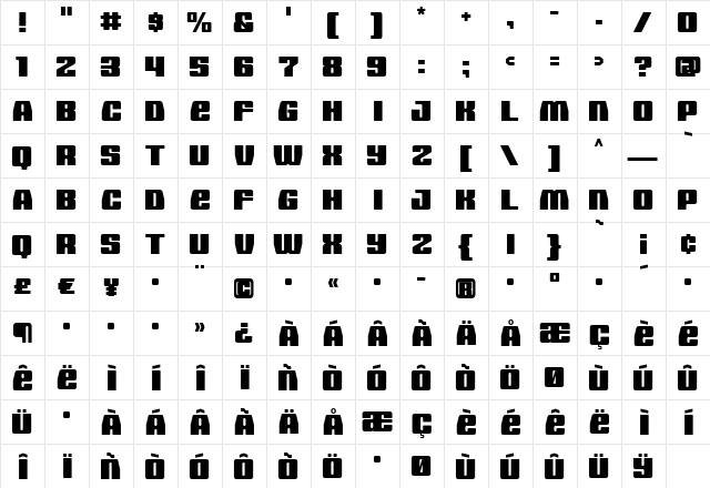 HOUSE3009 Black  glyph index