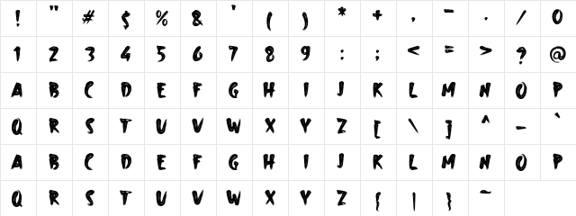 a Abrushow Regular  glyph index