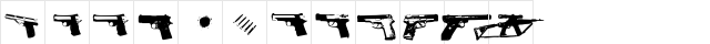 GUNBATS Normal  glyph index