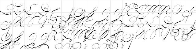 18th Century Initials Regular  glyph index