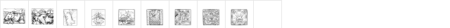 KR Easter Squares Regular  glyph index