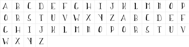 Sweet Water Demo  glyph index