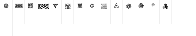 CeltiCons Regular  glyph index