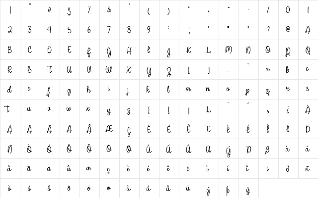 A Perfect Place Regular  glyph index