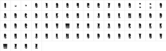Scale Regular  glyph index