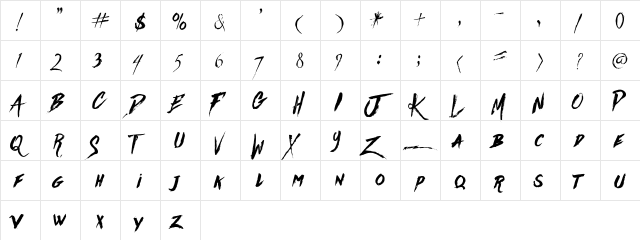 Againts Regular  glyph index