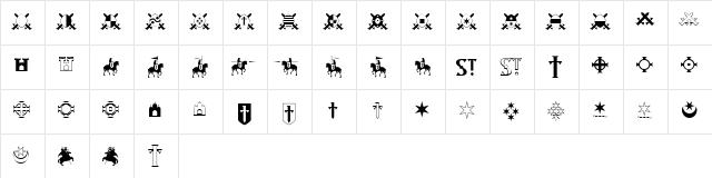 Archangel Regular  glyph index