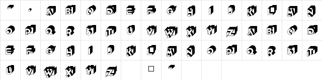 Knockout Regular  glyph index