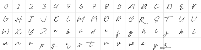 Love_Memories Regular  glyph index