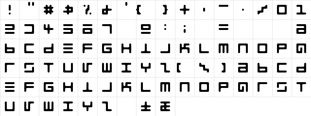 Epps Evans Round  glyph index