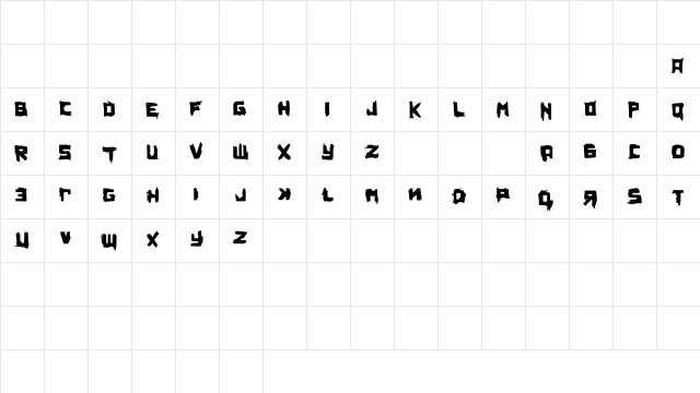 Privjet Medium  glyph index