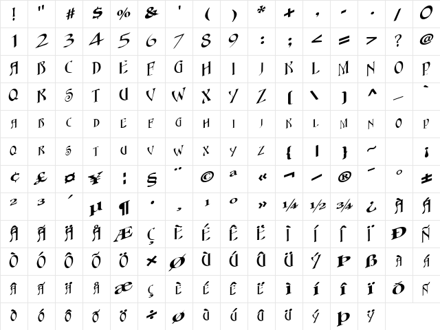 GoalSetterPlus67 Regular  glyph index