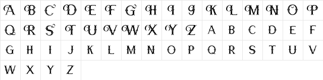 Vanberg Free Regular  glyph index