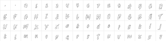 serrem outline demo Regular  glyph index