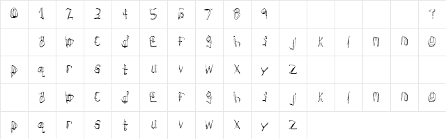 1 st Standard Regular  glyph index