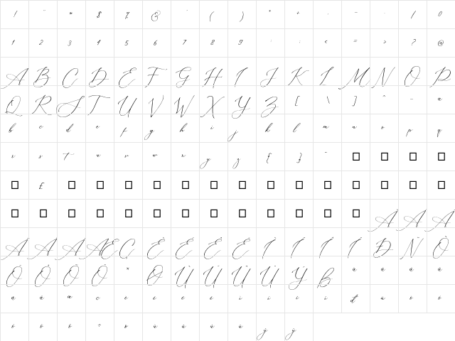 Muttaqin Demo Demo  glyph index