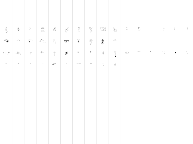 Stalker Regular  glyph index