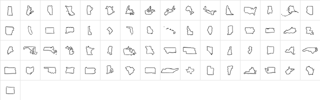 MiniPics BorderlineLoose  glyph index