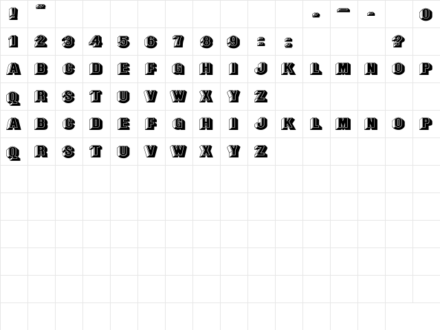 Savannah Fat Wd Regular  glyph index