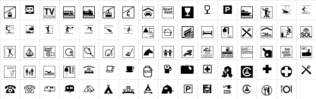 Linotype Holiday Pi 3  glyph index