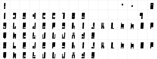 Big Heads Regular  glyph index