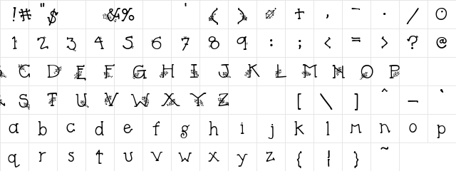 DJ Holly Days Regular  glyph index