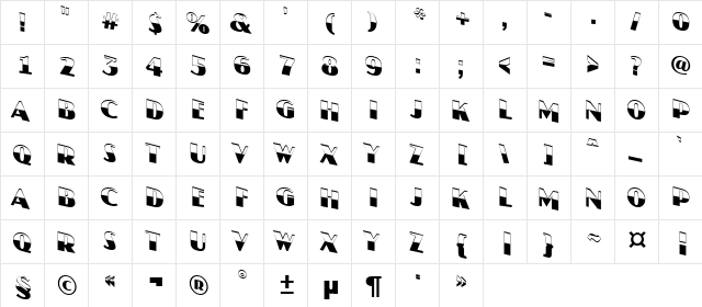 a_JasperTtlB&WDn Regular  glyph index