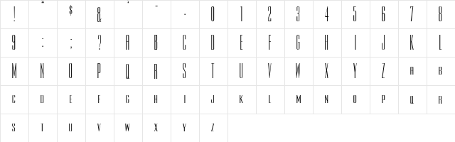 Framingham Regular  glyph index