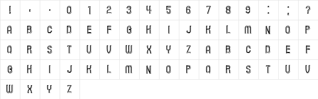 Playback Regular  glyph index