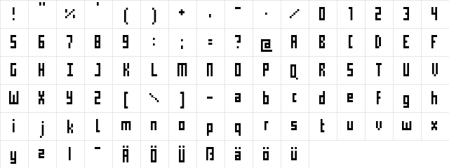 Supernova Medium  glyph index