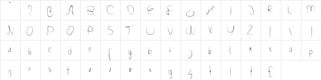 Minnesottafree Regular  glyph index