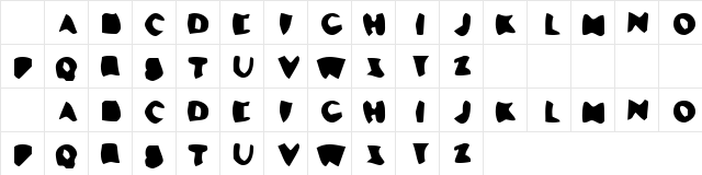 Los Del Queso Regular  glyph index