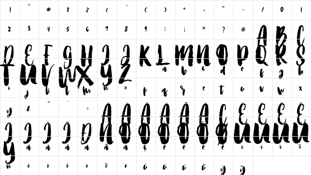 you are stranger Regular  glyph index