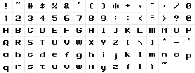 StartBitA10 Regular  glyph index