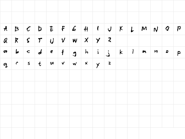 NewWGL4Font Regular  glyph index