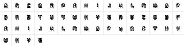 Tuyaux Extra Dark Regular  glyph index