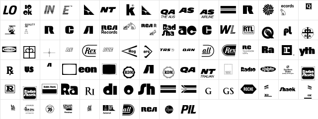 LogosCompany P15  glyph index
