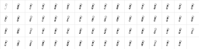 Summer's Firecrackers Rescaled Regular  glyph index