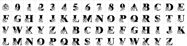 LMS Pumpkin Pal Regular  glyph index