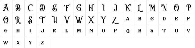 Sacred Bridge Demo Regular  glyph index