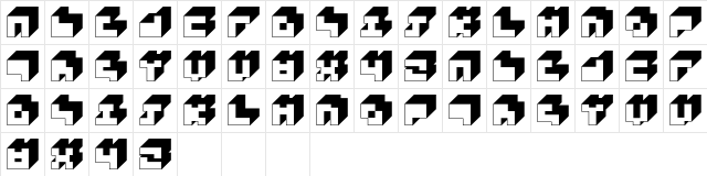 3x3 block  glyph index